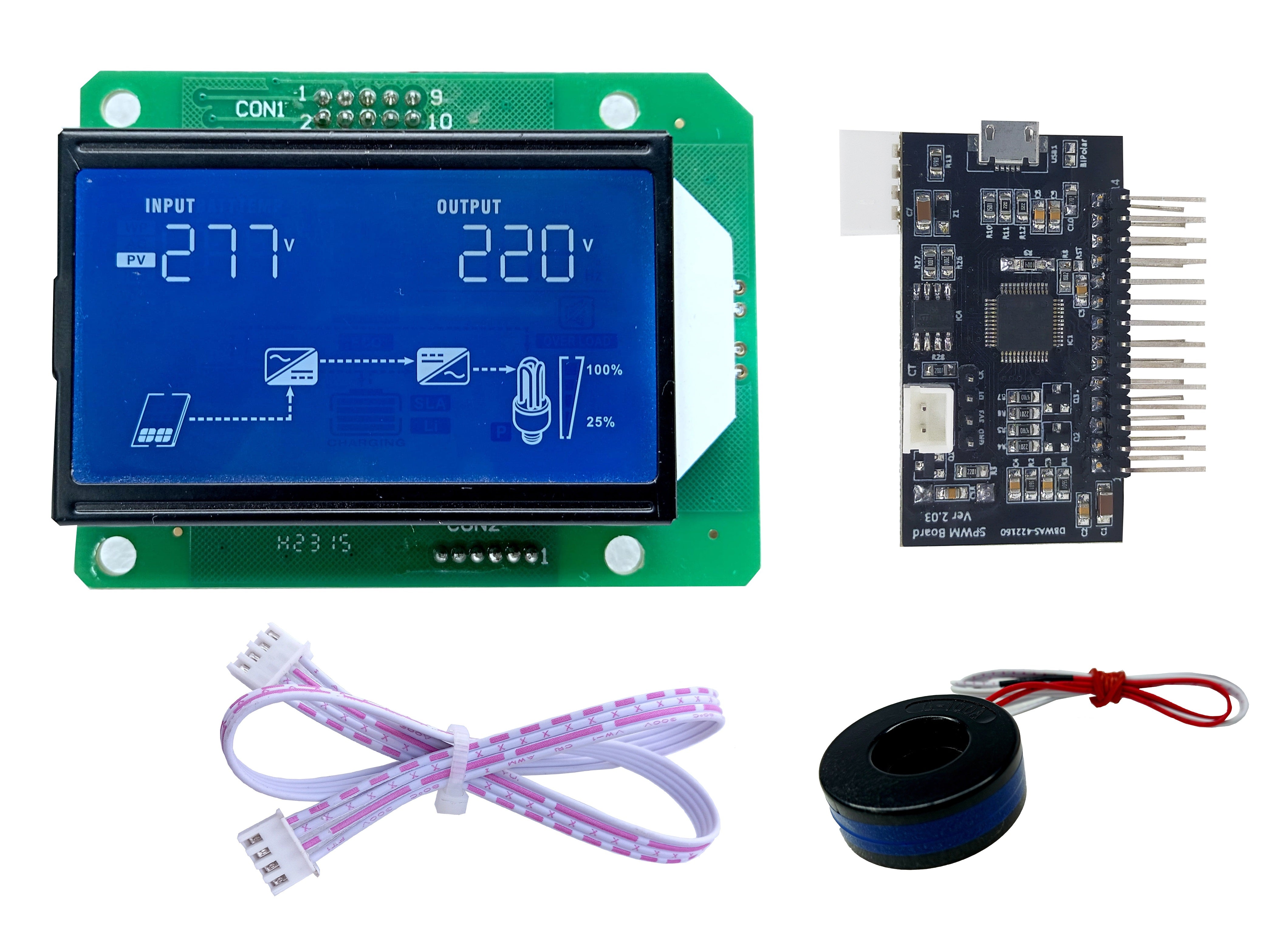 STM Sinewave Inverter Drive Module (Grid Sharing) + CT + Hybrid Style Display Board